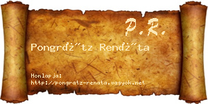 Pongrátz Renáta névjegykártya